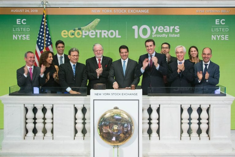 Ecopetrol cumple 10 años en bolsa de Nueva York recuperándose en precio