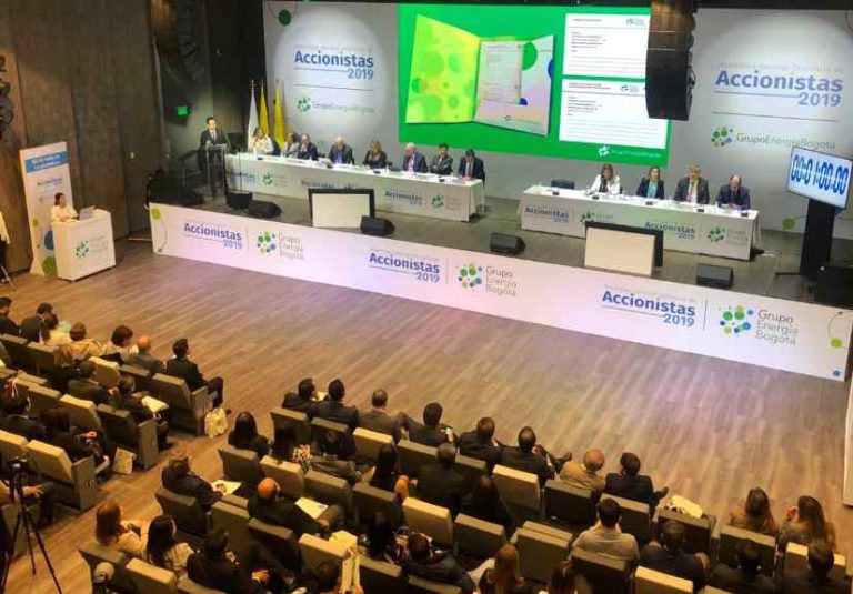 Asamblea del Grupo Energía Bogotá aprobó entrega de dividendo de $130 por acción