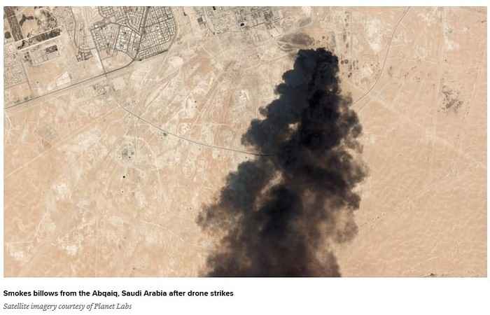 Por ataque con drones, Arabia Saudita suspende el 50 % de su producción de petróleo