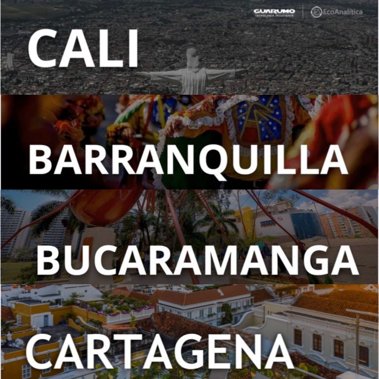 Encuesta para Cali, Barranquilla, Cartagena y Bucaramanga, desde Guarumo