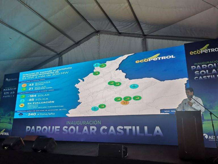 Ecopetrol planea construir 300 megavatios en proyectos de energía solar y eólica