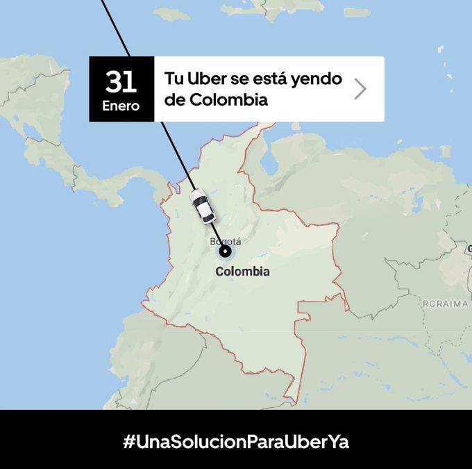 Gobierno de Colombia dice no estar en contra de plataformas como Uber y plantea reformas