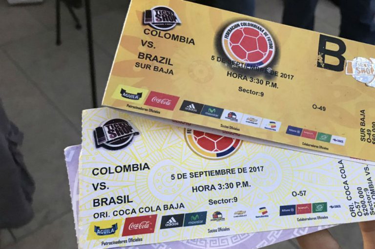 Piden millonarias multas por reventa de boletas de la selección Colombia de fútbol