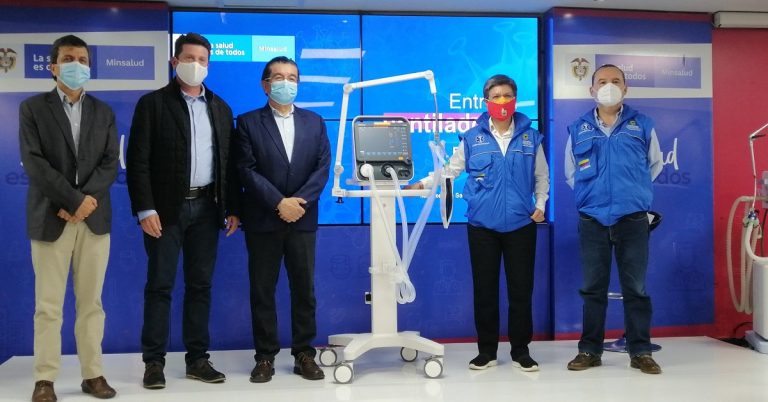 Bogotá recibió 130 ventiladores del Ministerio de Salud de Colombia para las UCI