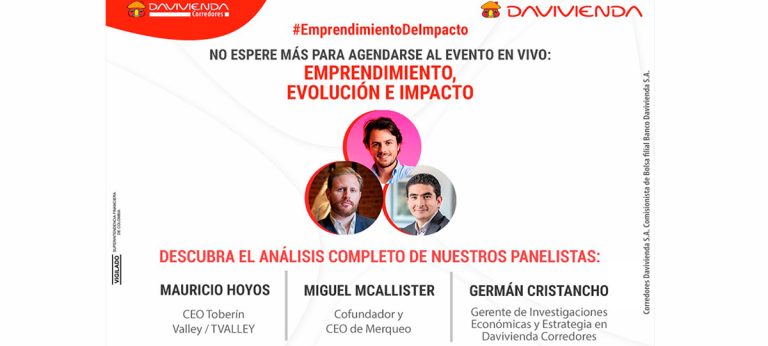 Davivienda Corredores presentará su próximo Live ‘Emprendimiento, evolución e impacto’