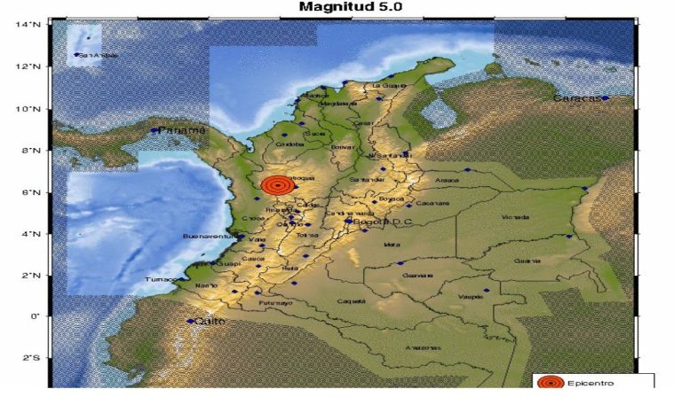 Ahora | Sismo de magnitud 5,1 se sintió fuertemente en Antioquia