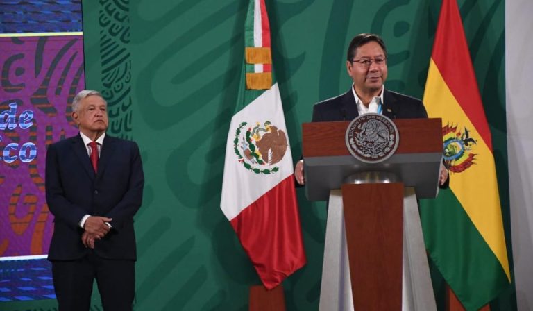Presidente de Bolivia, Luis Arce, visita a López Obrador en México