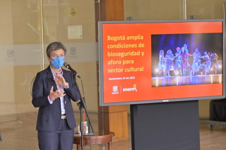 Bogotá amplió a 75 % condiciones de aforo para sector cultural y de entretenimiento