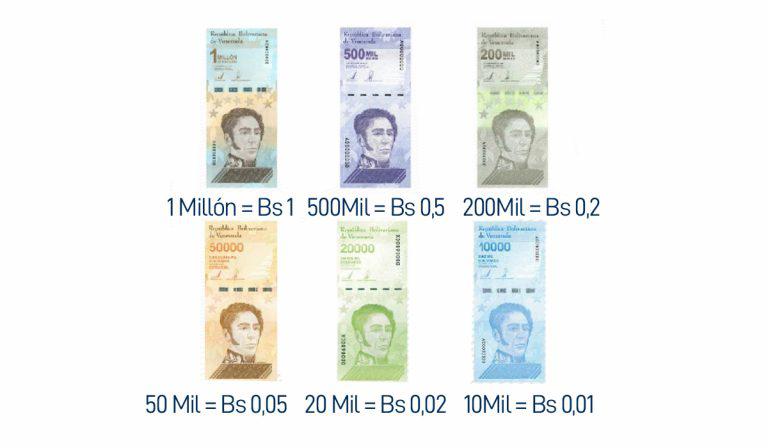 Nueva familia de billetes del bolívar circulará a la par de la antigua denominación de la moneda