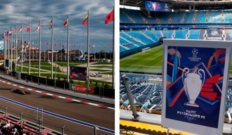 Rusia se queda sin final de UEFA Champions League y Gran Premio de Fórmula 1