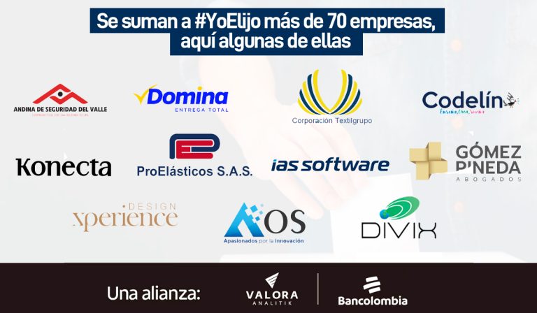 Más de 70 empresas se suman a #YoElijo, iniciativa de Bancolombia y Valora Analitik para elecciones en Colombia