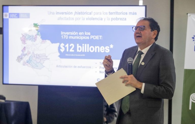 Inversiones en PDET de Colombia llegaron a los $12 billones