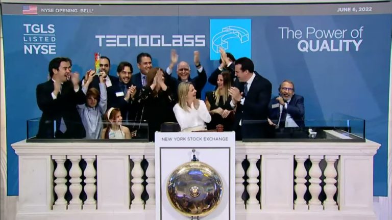 Tecnoglass tocó campana de apertura en Bolsa de Nueva York (NYSE)