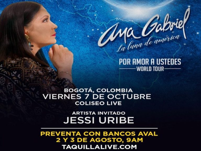 Ana Gabriel en concierto: preventa y precios de boleteria en Bogotá