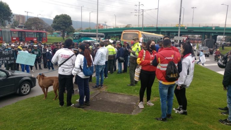Así se comportan los bloqueos en Bogotá por protestas de bicitaxistas