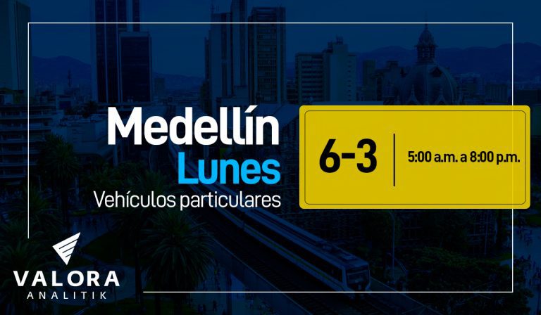 Pico y placa hoy lunes 18 de julio en Medellín y el Valle de Aburrá: comienza rotación del segundo semestre