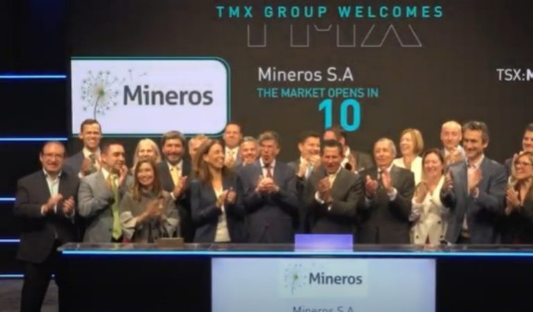 Mineros abrió el mercado en la Bolsa de Valores de Toronto