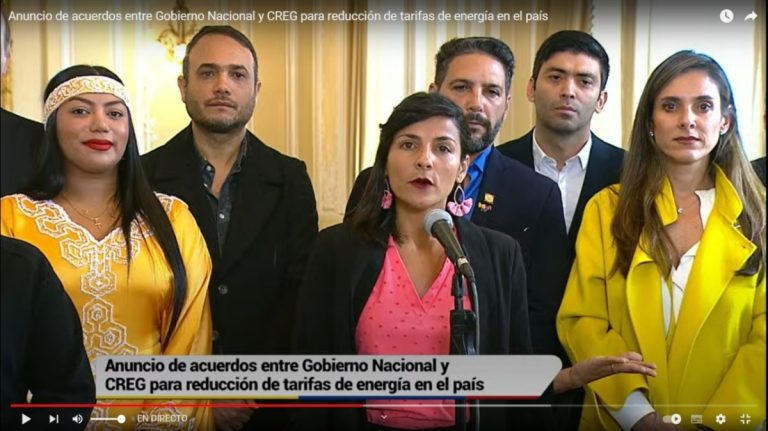 Colombia acuerda reducir tarifas de energía; antes de finalizar el año se verán los alivios