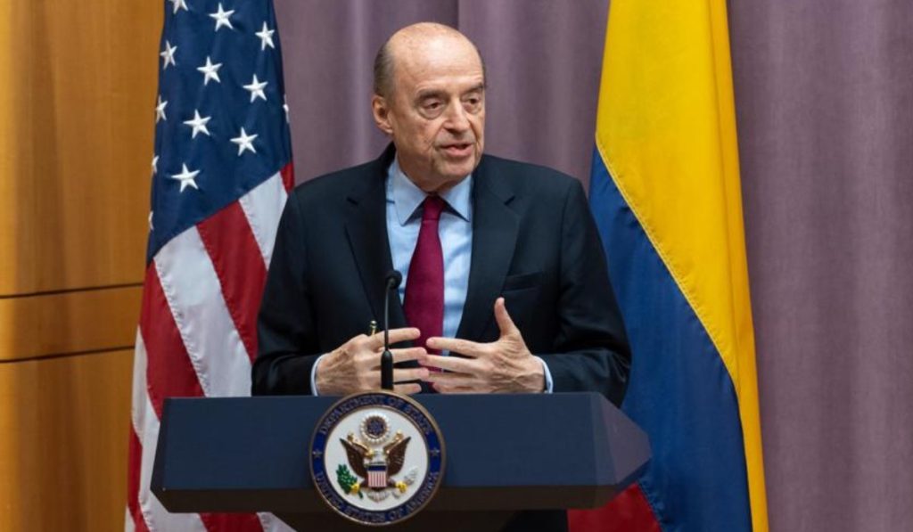 Álvaro Leyva, canciller de Colombia, en el X Diálogo de Alto Nivel entre Colombia y Estados Unidos, en Washington.