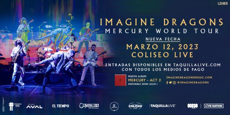 Imagine Dragons encenderá el Coliseo Live de Bogotá con su gira Mercury World Tour