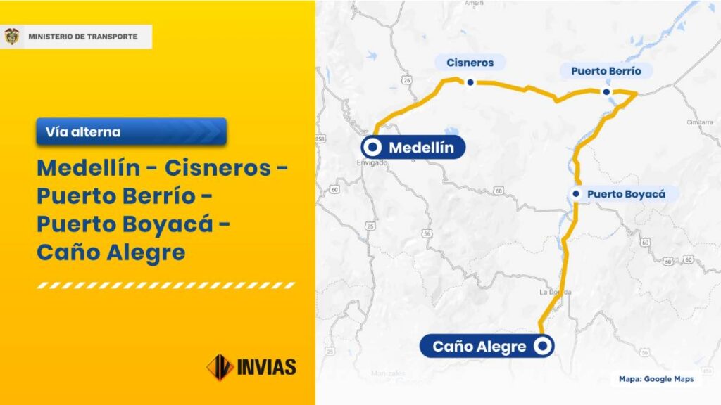 Vía Medellín - Bogotá ruta 1