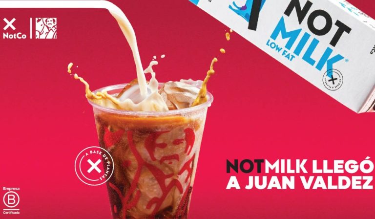 Juan Valdez brinda NotMilk: leche a base de plantas y sin azúcares para sus bebidas preferidas