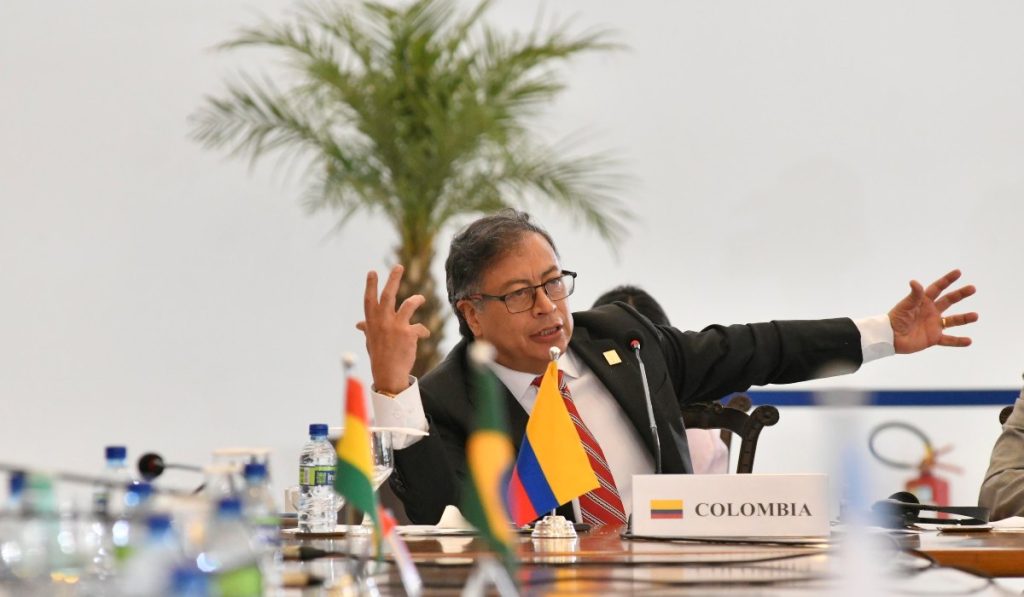 Gustavo Petro, presidente de Colombia, en su participación en Unasur