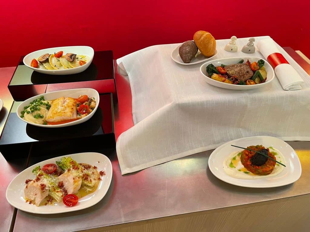 Cena para quienes viajen en clase Business de Iberia.