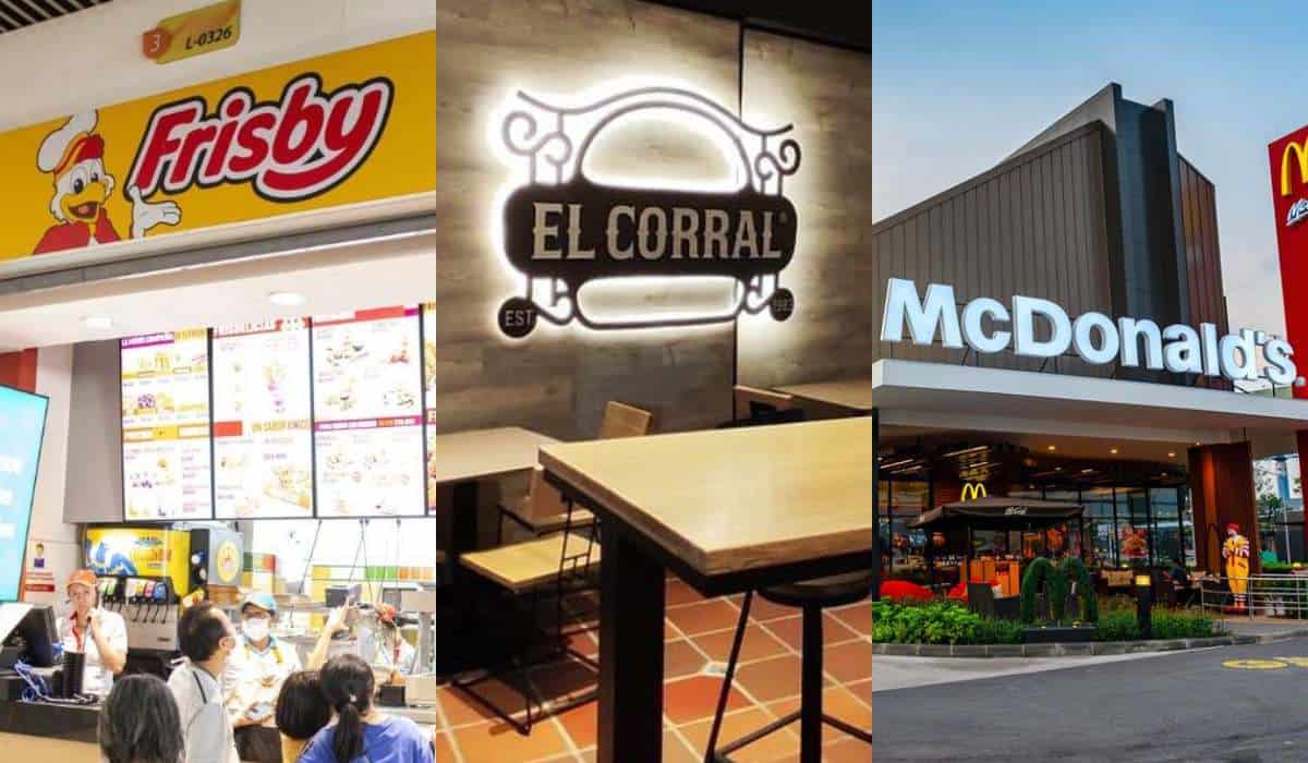 Logos y locales de Frisby, El Corral y McDonald's