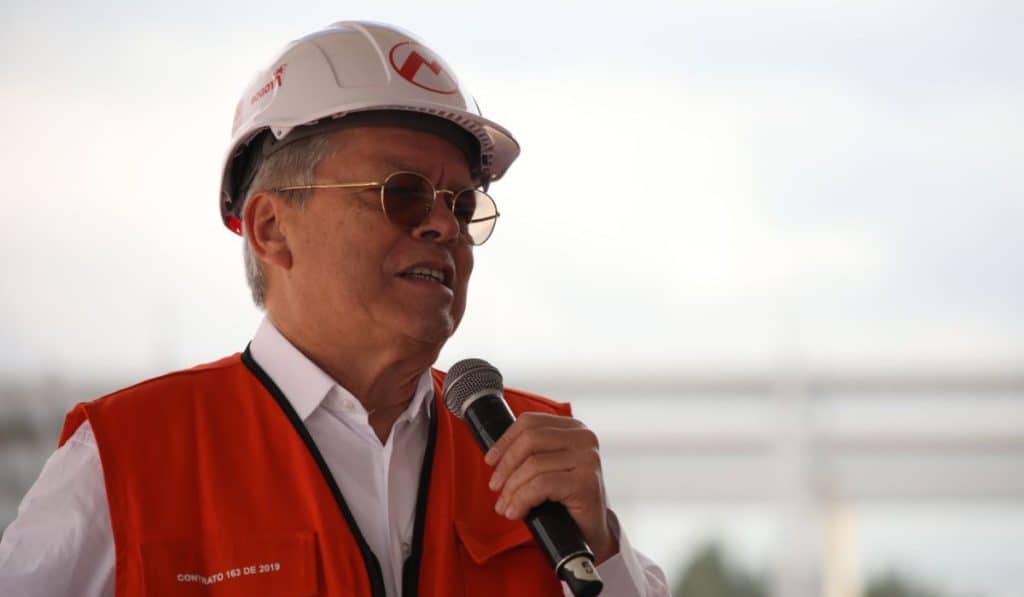 Leonidas Narváez, gerente Empresa Metro de Bogotá, en el evento de la firma de acta de construcción del metro de Bogotá