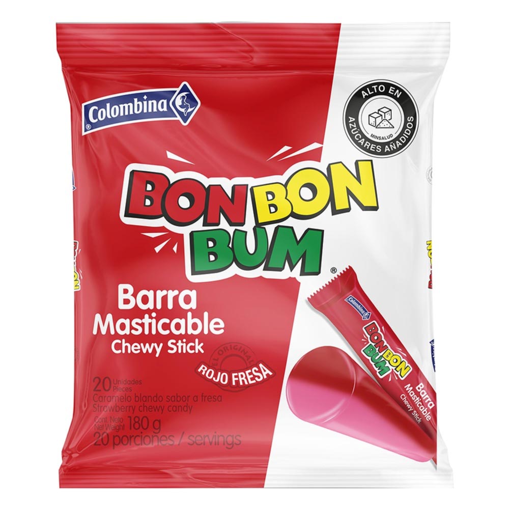 Bon Bon Bum también está disponible en presentación de barra masticable.