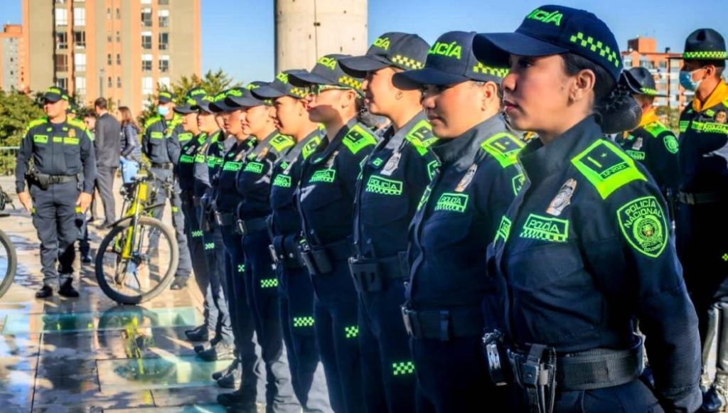 Policía en Bogotá.