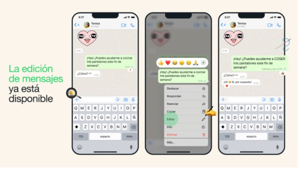 ¿Cómo funciona la nueva función de WhatsApp para editar mensajes?
