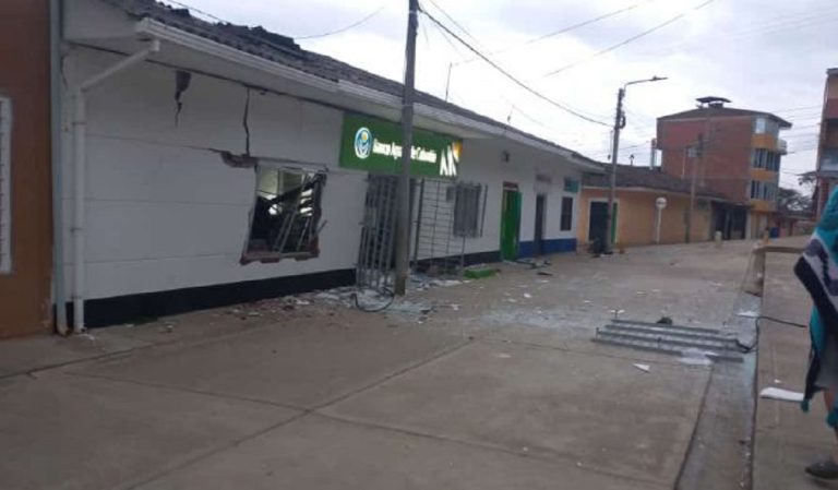 Atacan con explosivos al Banco Agrario en el municipio de Jambaló (Cauca)
