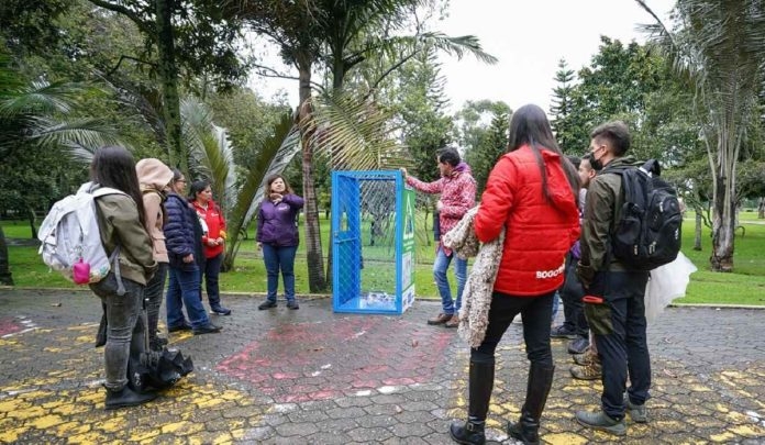 Reciclaje Parque Simón Bolívar en Bogotá. Imagen: Instituto de Recreación y Deporte
