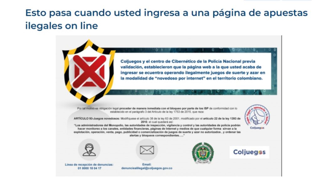 Coljuegos y la Policía cerraron el dominio web de Marsbet en Colombia.