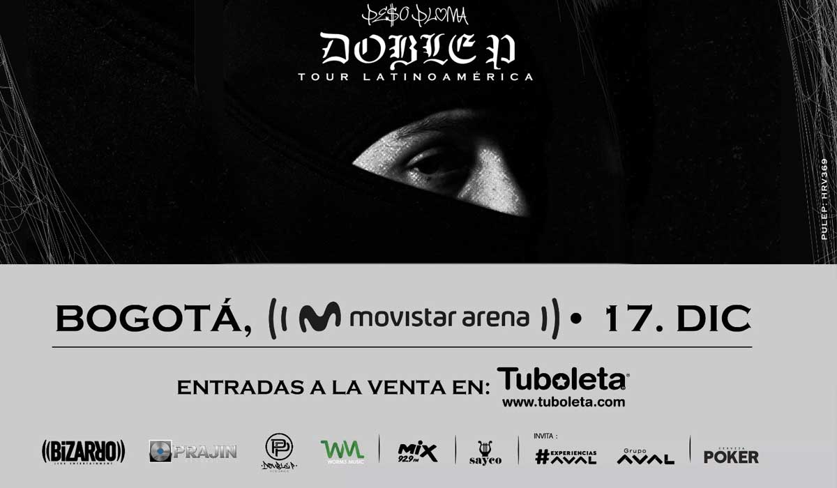 Peso Pluma se presentará en el Movistar Arena de Bogotá.