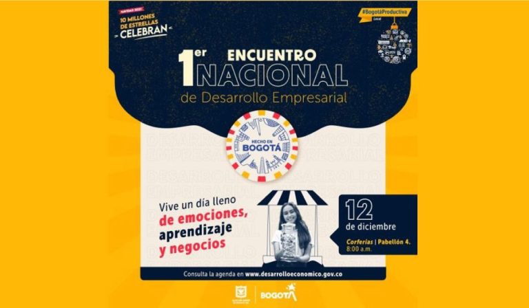Bogotá tendrá el Encuentro Nacional de Desarrollo Empresarial este martes, así puede participar