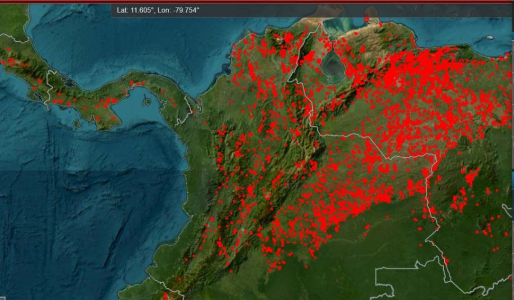 Incendios en Colombia y Sudamérica.
